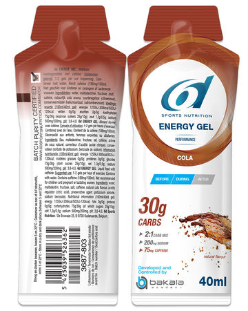 Energy + caffeine gel cola 12x40 ml